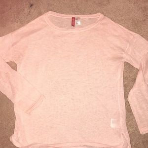 H&M sheer, light pink sweater!